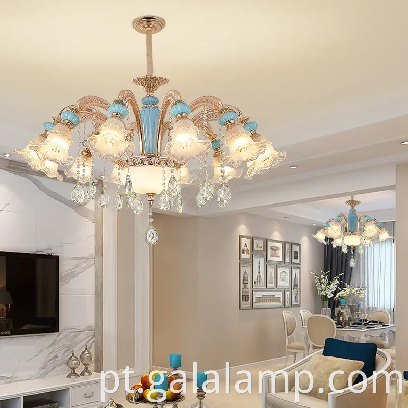 Lustre de cerâmica francesa elegante para o ambiente da sala de jantar